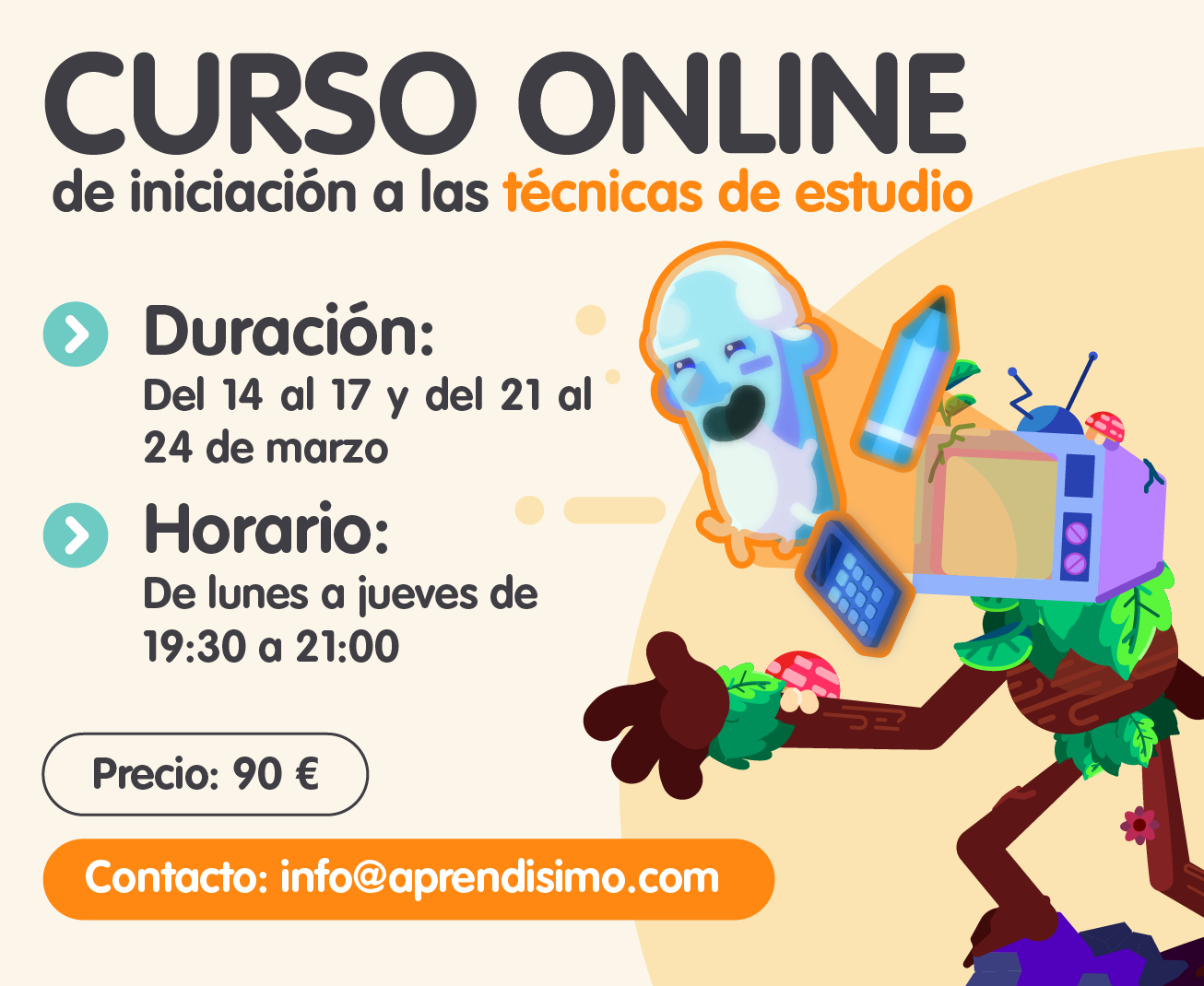 Curso online en vido de Técnicas de Estudio